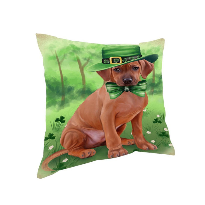 St. Patricks Day Irish Portrait Rhodesian Ridgeback Dog Pillow PIL52836