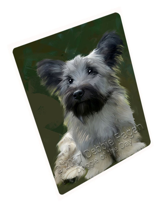 Skye Terrier Dog Art Portrait Print Woven Throw Sherpa Plush Fleece Blanket D365