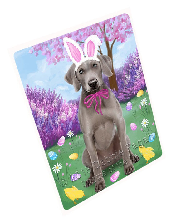 Weimaraner Dog Easter Holiday Tempered Cutting Board C52143