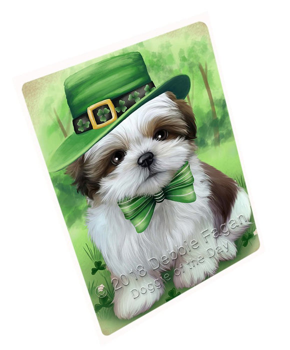 St. Patricks Day Irish Portrait Shih Tzu Dog Large Refrigerator / Dishwasher Magnet RMAG55416