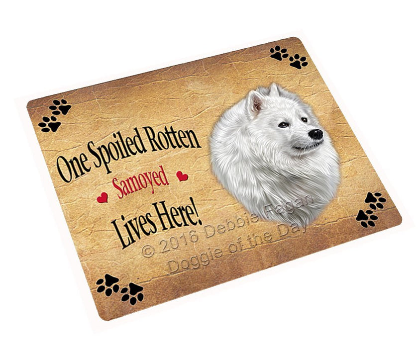 Samoyed Spoiled Rotten Dog Tempered Cutting Board