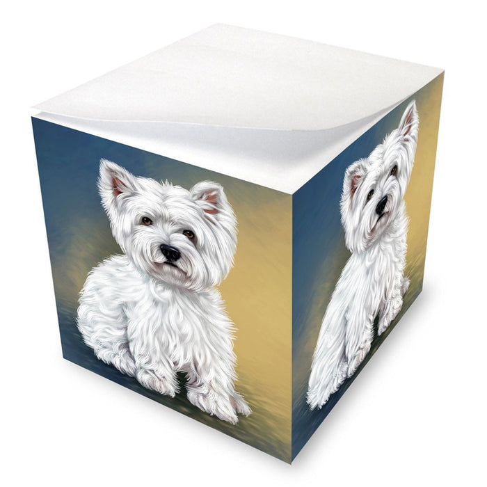 West Highland Terriers Puppy Dog Note Cube