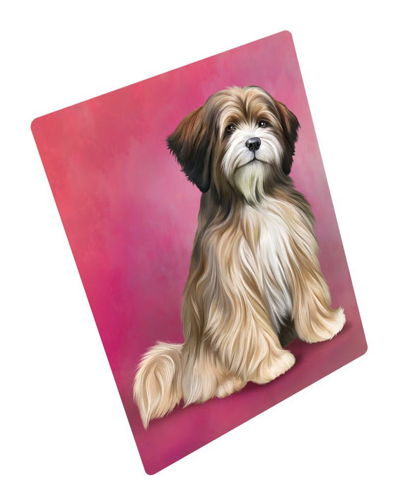 Tibetan Terrier Dog Art Portrait Print Woven Throw Sherpa Plush Fleece Blanket