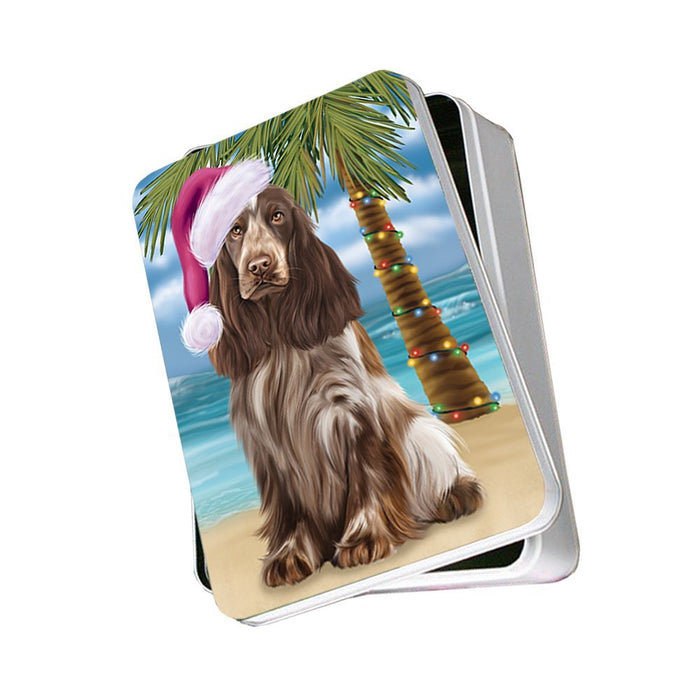 Summertime Cocker Spaniel Dog on Beach Christmas Photo Storage Tin PTIN0622