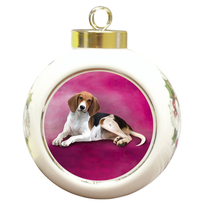 Treeing Walker Coonhounds Dog Round Ceramic Christmas Ornament