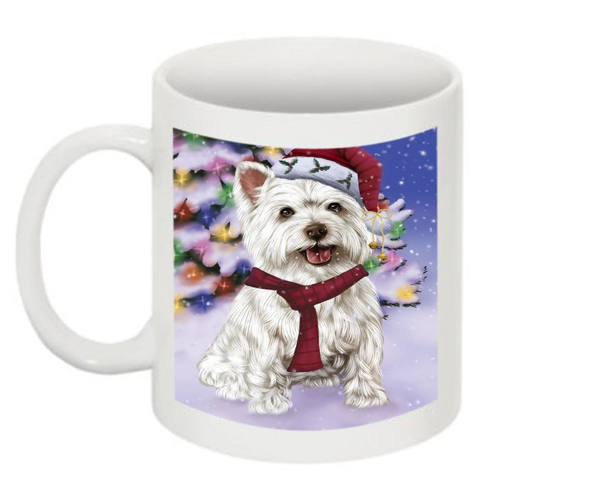 Winter Wonderland West Highland White Terrier Dog Christmas Mug CMG0617