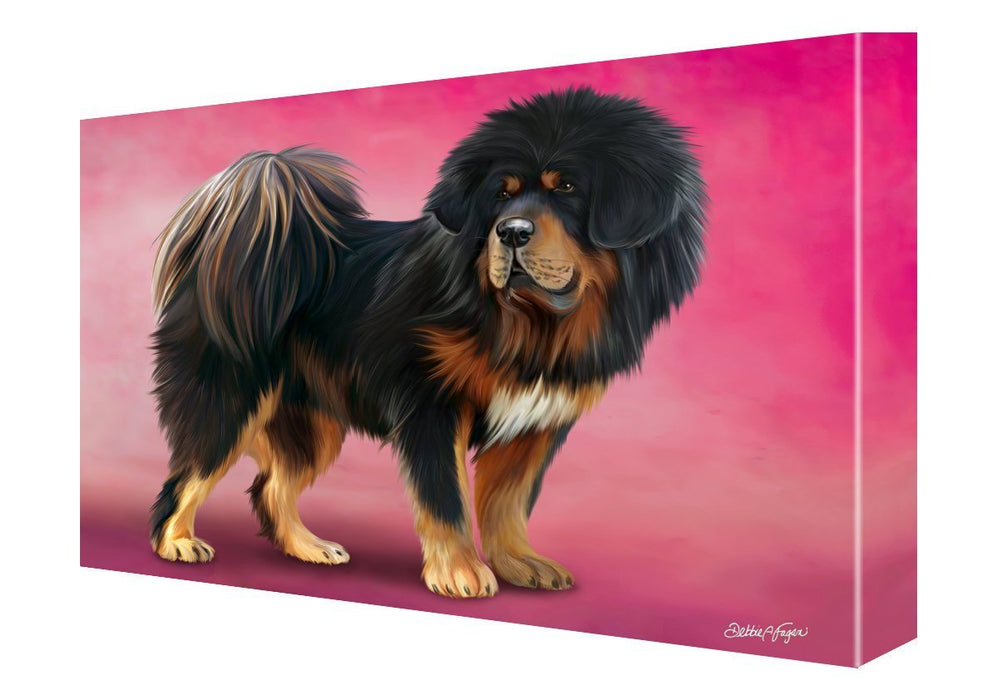 Tibetan Mastiff Dog Painting Printed on Canvas Wall Art Signed