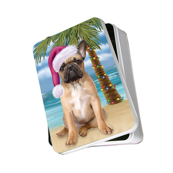 Summertime French Bulldog on Beach Christmas Photo Storage Tin PTIN0632