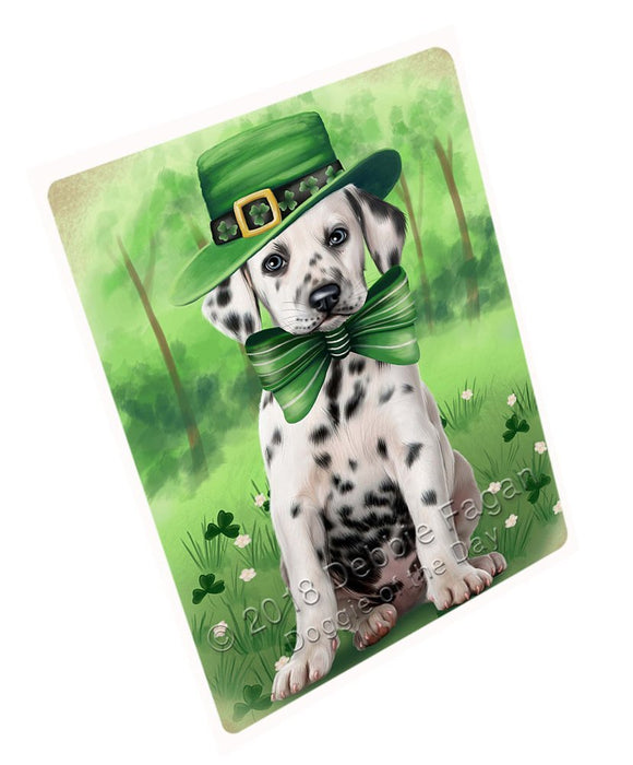 St. Patricks Day Irish Portrait Dalmatian Dog Tempered Cutting Board C50250