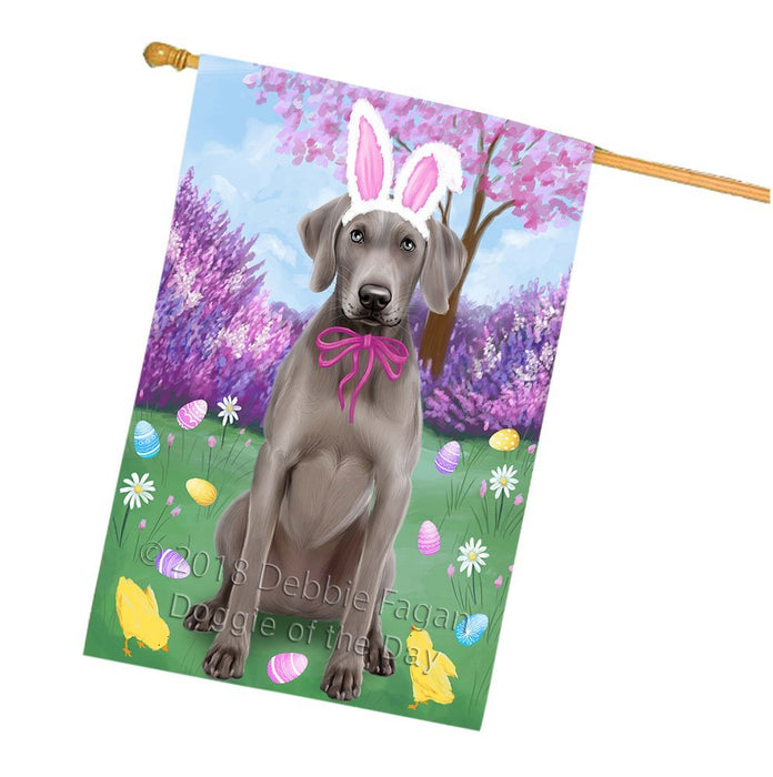 Weimaraner Dog Easter Holiday House Flag FLG49390