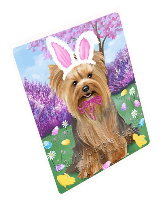 Yorkshire Terrier Dog Easter Holiday Tempered Cutting Board C52179
