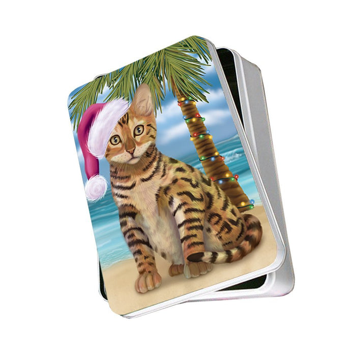 Summertime Chinese Li Hua Kitten on Beach Christmas Photo Storage Tin PTIN0614