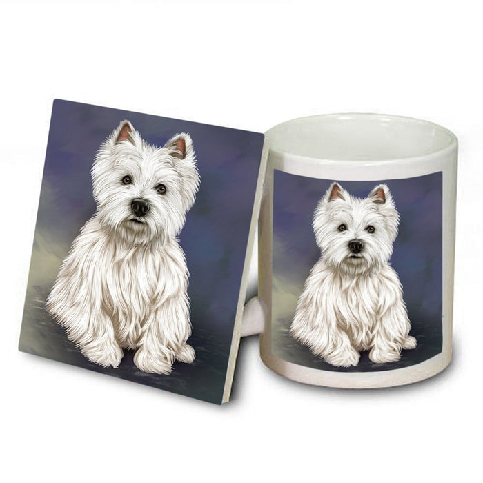 West Highland Terriers Puppy Dog Mug and Coaster Set