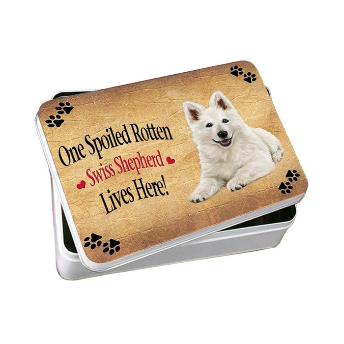 Swiss Shepherd Spoiled Rotten Dog Photo Storage Tin