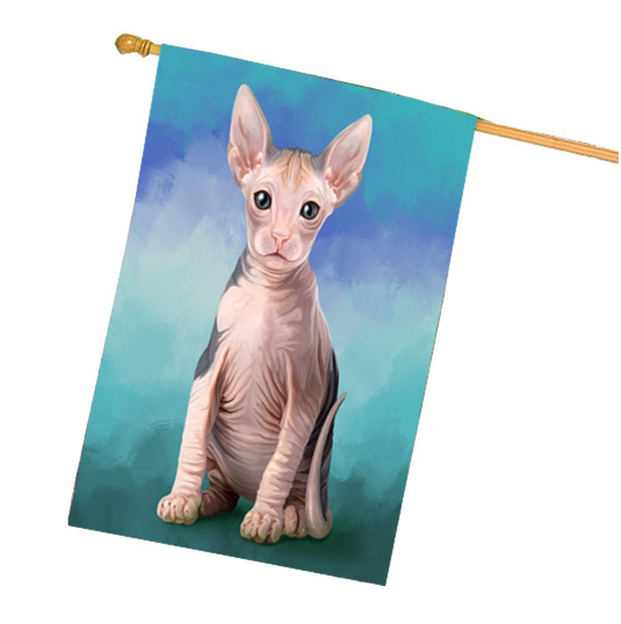 Sphynx Cat House Flag