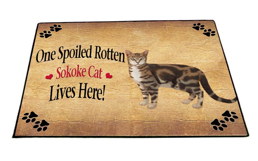 Spoiled Rotten Sokoke Cat Indoor/Outdoor Floormat