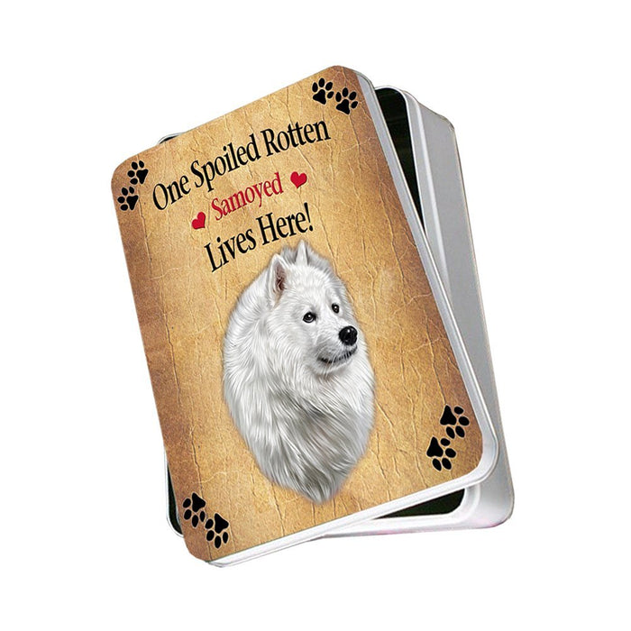 Samoyed Spoiled Rotten Dog Photo Storage Tin