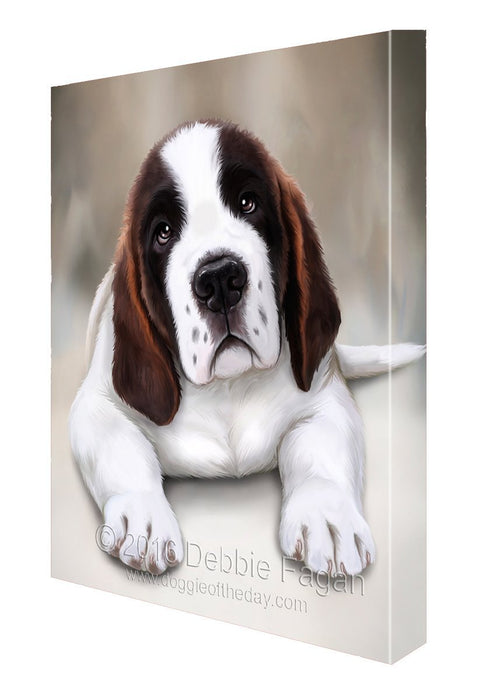 Saint Bernard Dog Art Portrait Print Canvas