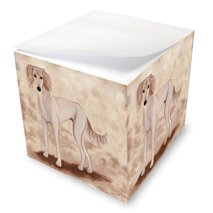 Saluki Puppy Dog Note Cube