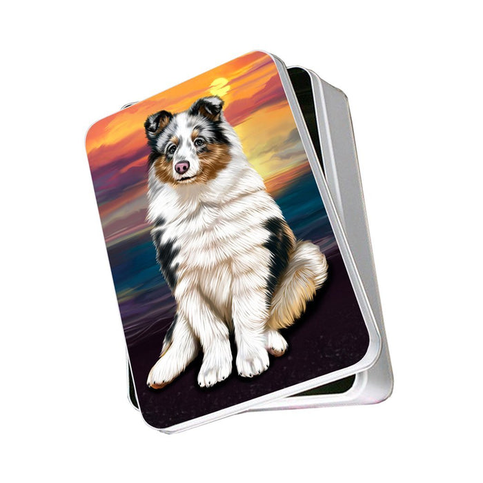 Shetland Sheepdog Dog Photo Storage Tin