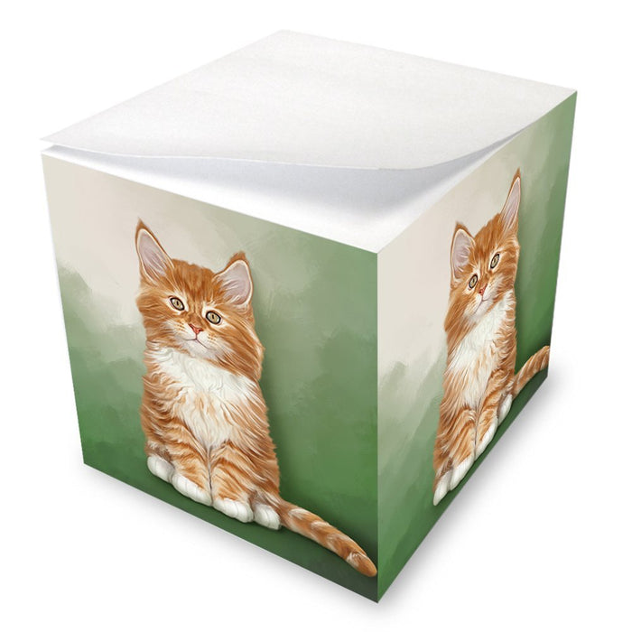 Tabby Cat Note Cube