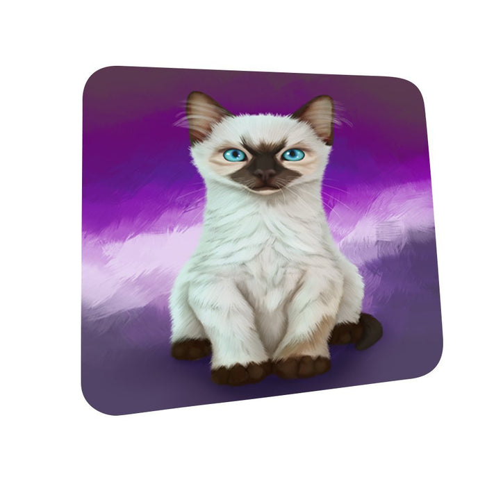 Siamese Kitten Cat Coasters Set of 4