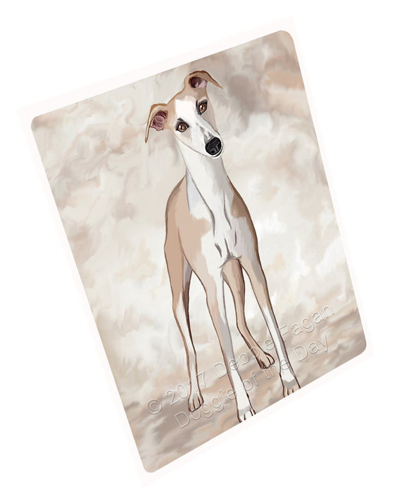 Whippet Dog Art Portrait Print Woven Throw Sherpa Plush Fleece Blanket