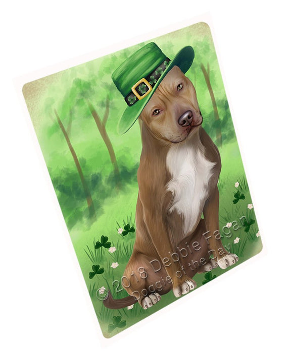 St. Patricks Day Irish Portrait Pit Bull Dog Large Refrigerator / Dishwasher Magnet RMAG55038