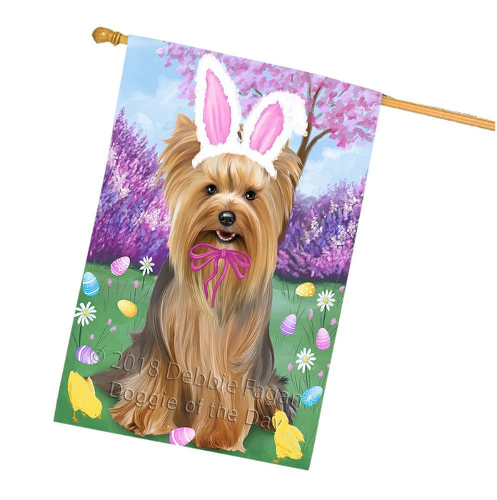 Yorkshire Terrier Dog Easter Holiday House Flag FLG49402