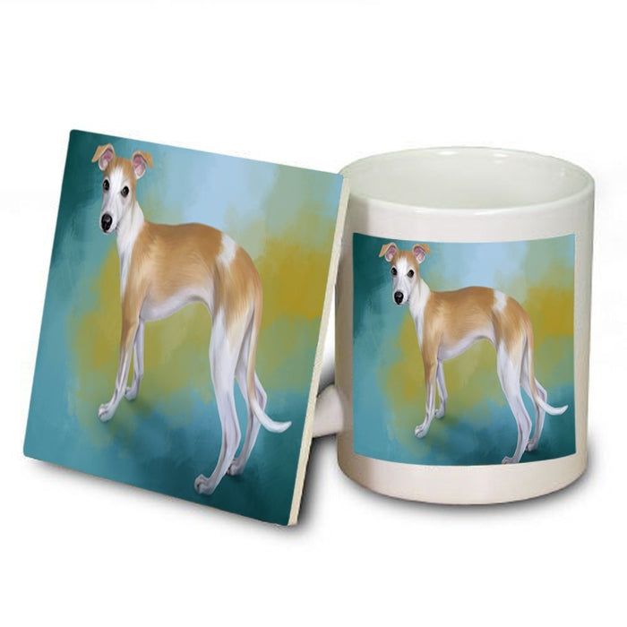 Whippet Dog Mug and Coaster Set