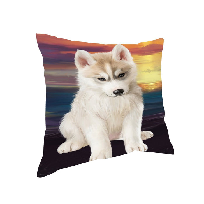 Siberian Husky Dog Throw Pillow