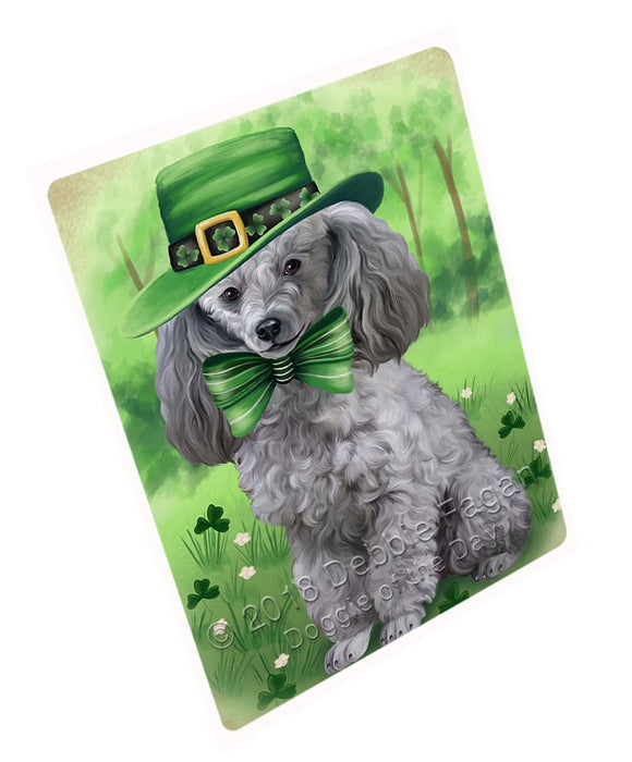 St. Patricks Day Irish Portrait Poodle Dog Tempered Cutting Board C51567