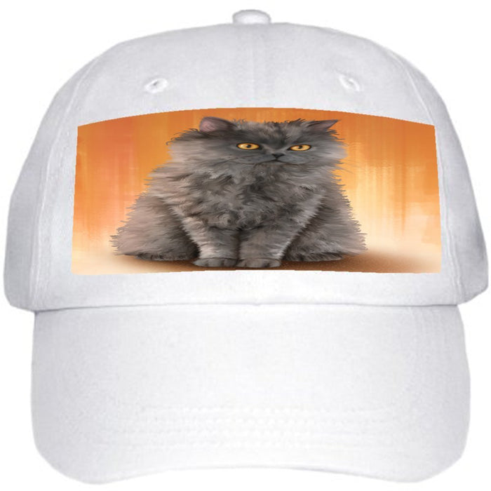 Selkirk Rex Cat Ball Hat Cap Off White