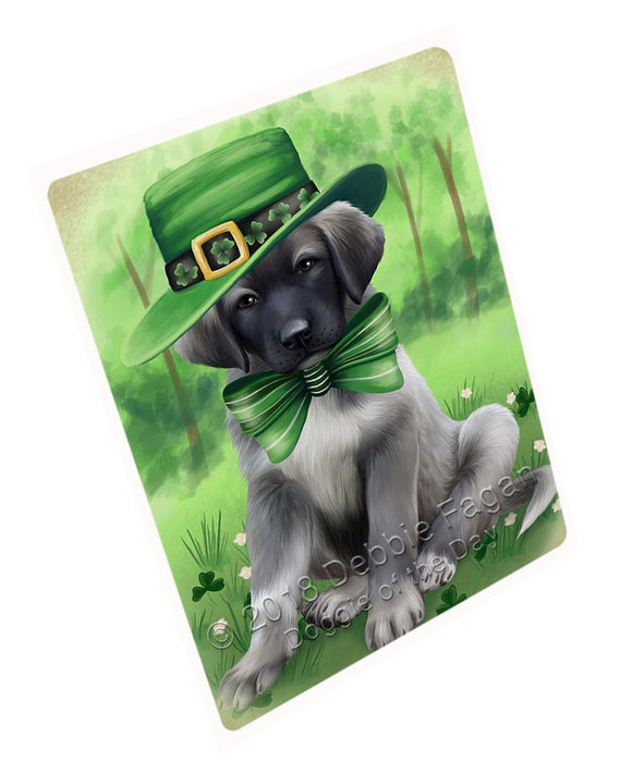 St. Patricks Day Irish Portrait Anatolian Shepherd Dog Tempered Cutting Board C49206