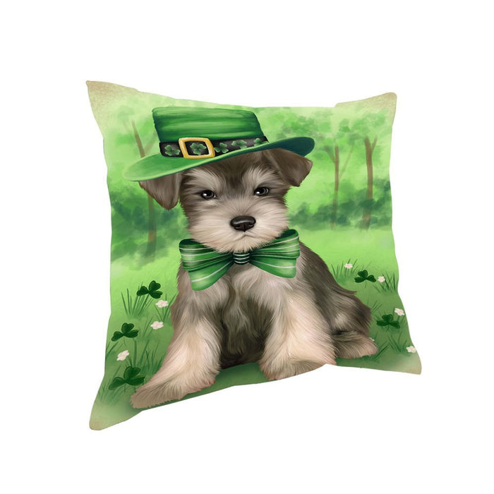 St. Patricks Day Irish Portrait Schnauzer Dog Pillow PIL52892