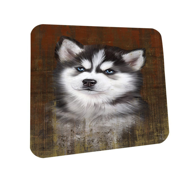 Rustic Siberian Husky Dog Coasters Set of 4 CST48222