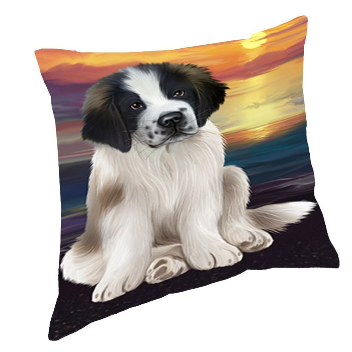 Saint Bernard Dog Throw Pillow D548