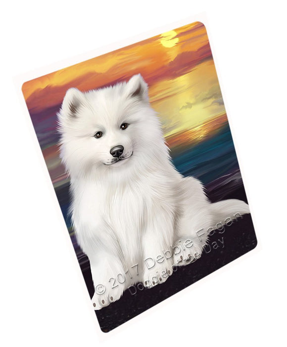 Samoyed Dog Tempered Cutting Board C49410