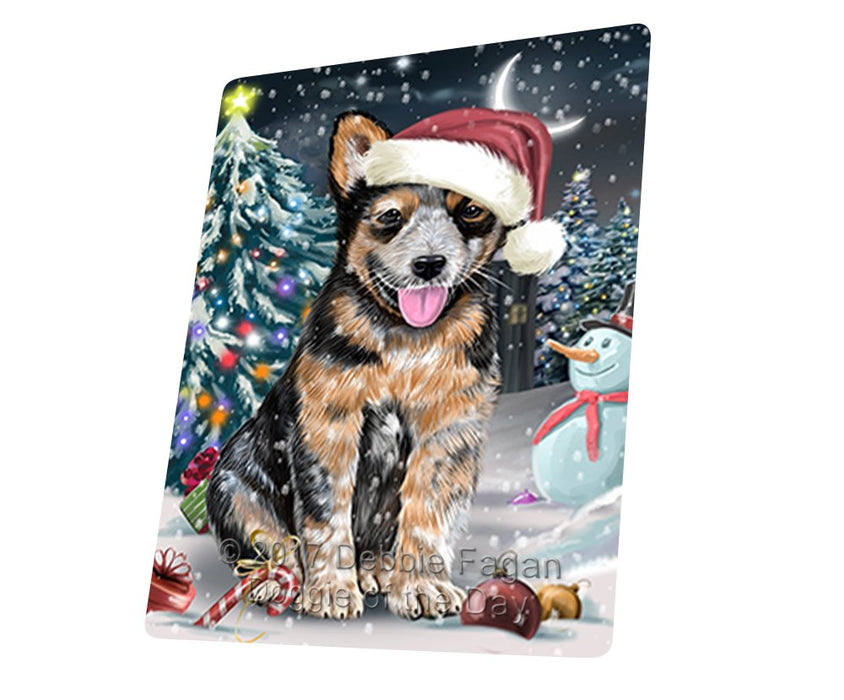 Have A Holly Jolly Christmas Australian Cattle Dog In Holiday Background Magnet Mini (3.5" x 2") D045