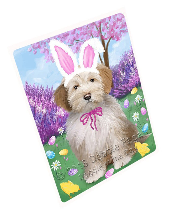 Tibetan Terrier Dog Easter Holiday Tempered Cutting Board C52116
