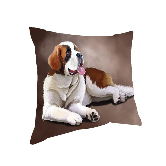 Saint Bernard Dog Throw Pillow