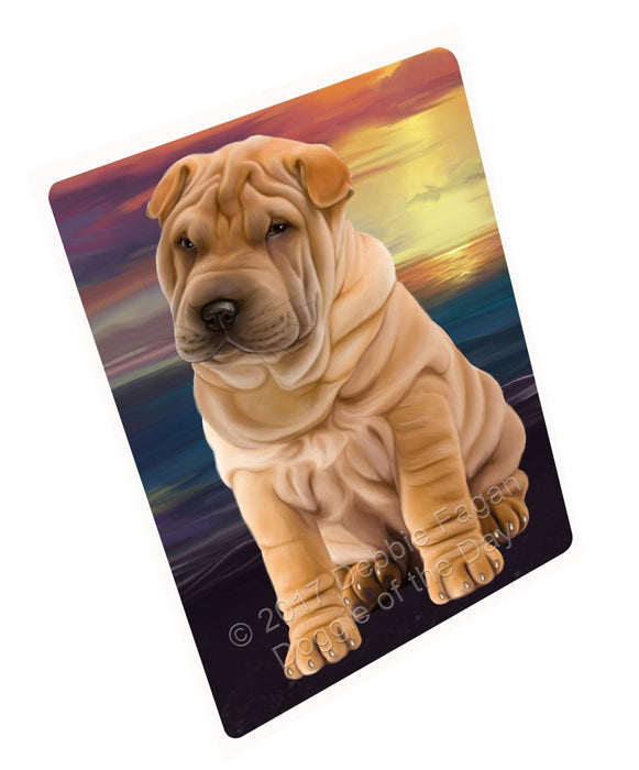 Shar-Pei Dog Tempered Cutting Board