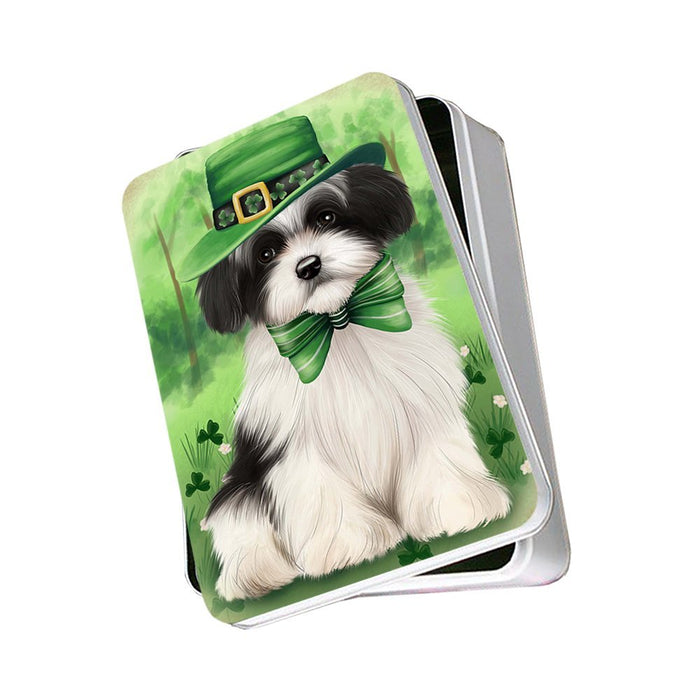 St. Patricks Day Irish Portrait Havanese Dog Photo Storage Tin PITN48818