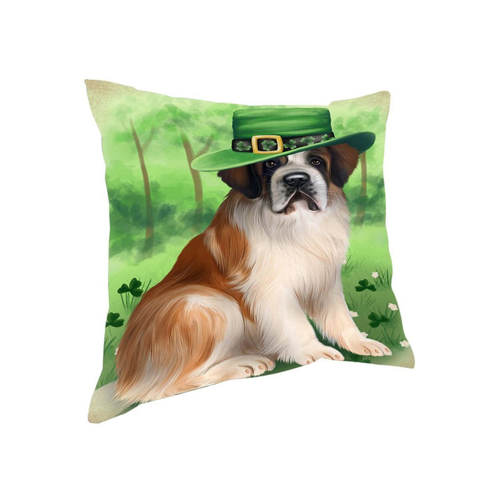 St. Patricks Day Irish Portrait Saint Bernard Dog Pillow PIL52852