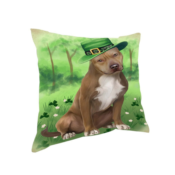 St. Patricks Day Irish Portrait Pit Bull Dog Pillow PIL52724
