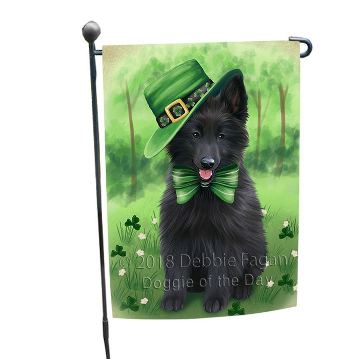 St. Patricks Day Irish Portrait Belgian Shepherd Dog Garden Flag GFLG49102