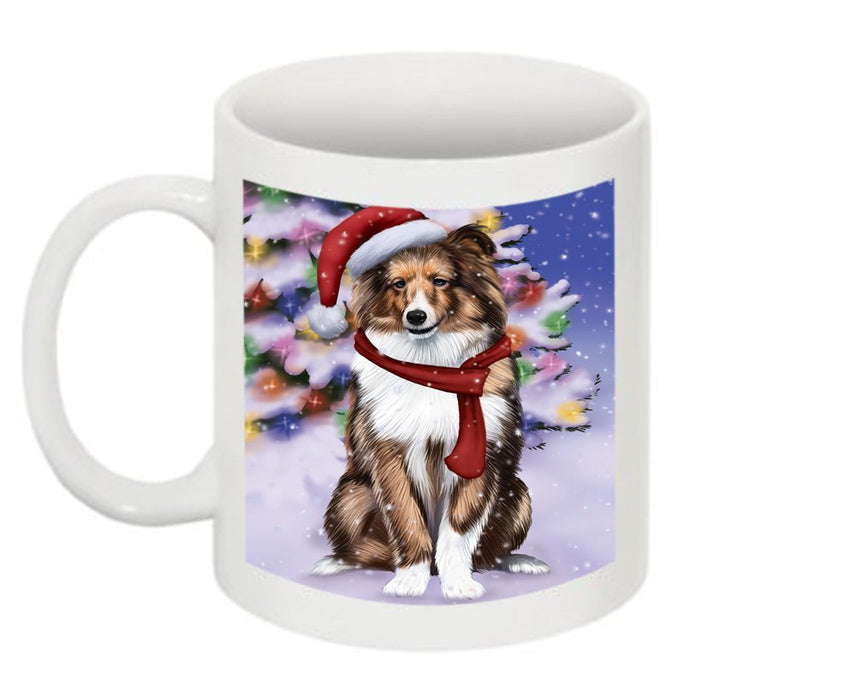 Winter Wonderland Shetland Sheepdog Christmas Mug CMG0612