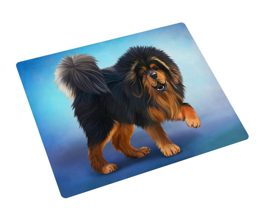 Tibetan Mastiff Dog Tempered Cutting Board