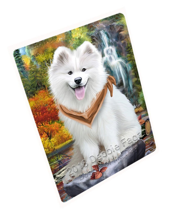 Scenic Waterfall Samoyed Dog Magnet Mini (3.5" x 2") MAG52335