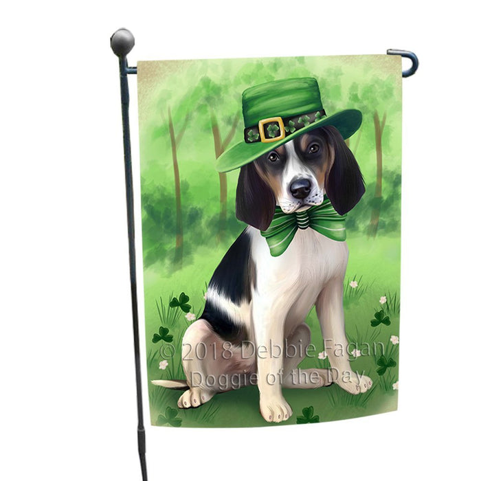 St. Patricks Day Irish Portrait Treeing Walker Coonhound Dog Garden Flag GFLG49206